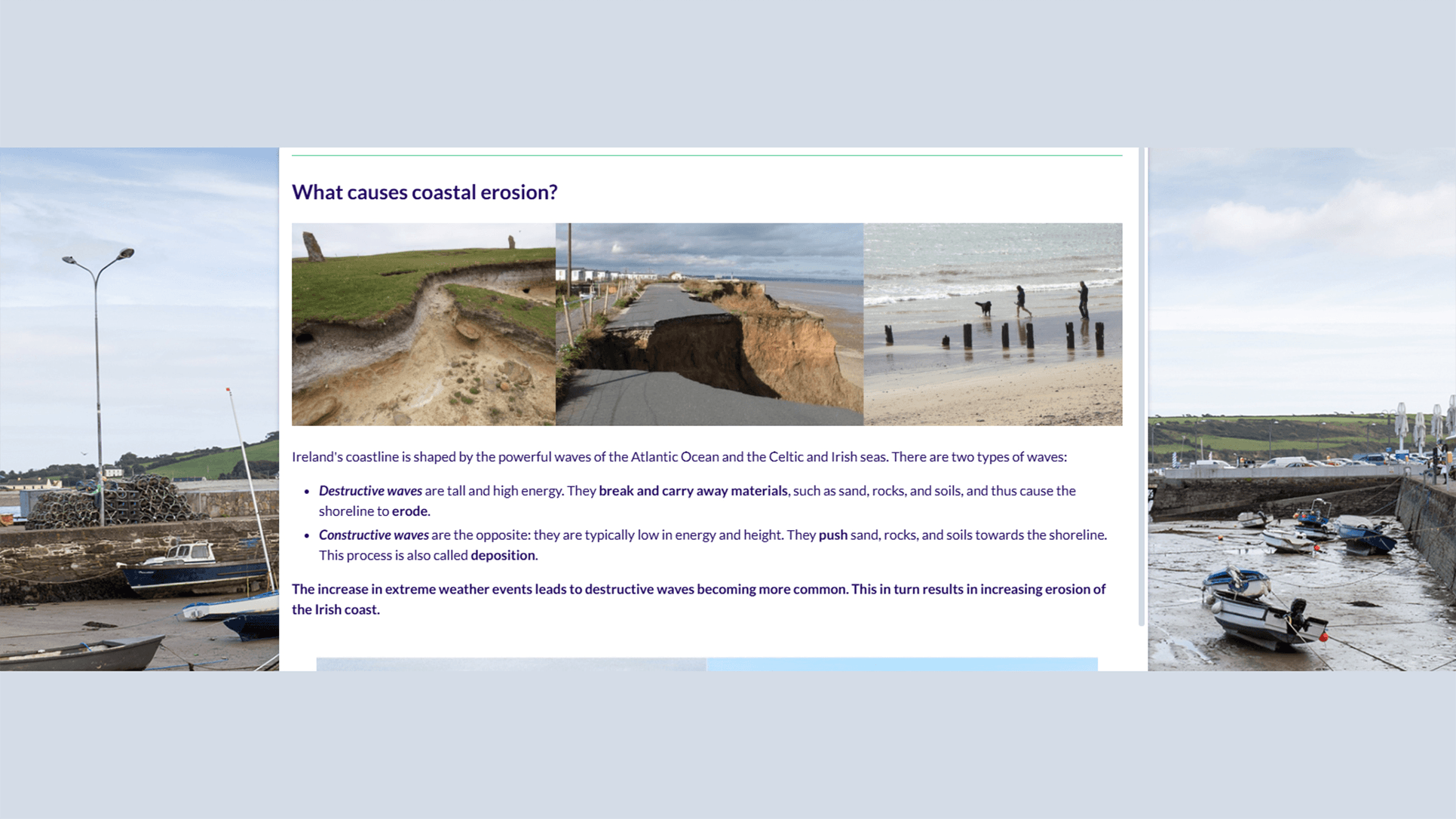 Visitors using CoastSnap and Maptionnaire citizen science stations on Youghal Beach, Ireland to report coastal erosion hotspots.